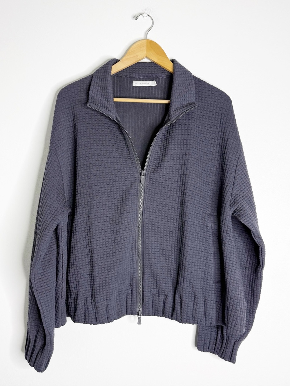 Peter Millar Women’s XL Flora Melange Full-Zip Layer Jacket Gray